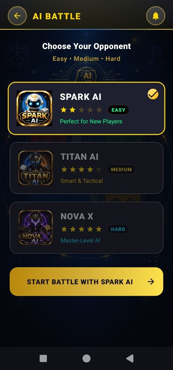 DK Ludo AI Battle Cyber Background